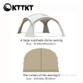 Outdoor rain and sun protection dome canopy